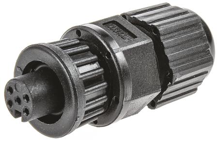 AU-05BFFA-LL7001 Amphenol Connector, 5 contacts Panel Mount Miniature Socket, Solder IP67