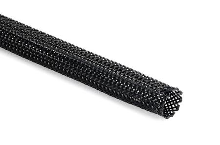 170-41200-HEGPA6612-PA66-BK HellermannTyton Braided Nylon 66 Black Cable Sleeve, 12mm Diameter, 100m Length