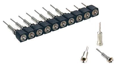 712-87-107-41-001101 7 Way Preci-Dip Straight Through Hole 2.54mm Socket Contact Carrier, Solder, 3A 100 V ac, 150 V dc