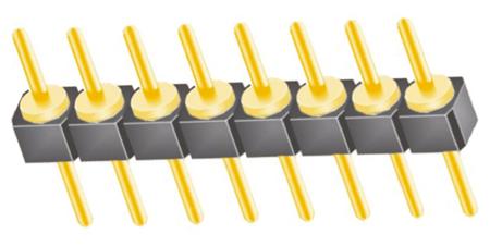 TS-108-G-A Samtec TS Series Straight Through Hole Pin Header, 8 Contact(s), 2.54 mm Pitch, 1 Row, Unshrouded