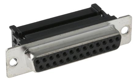 642-4913 RS Pro 2.77mm Pitch 25 Way IDC D-sub Connector, Socket, Metal Shell