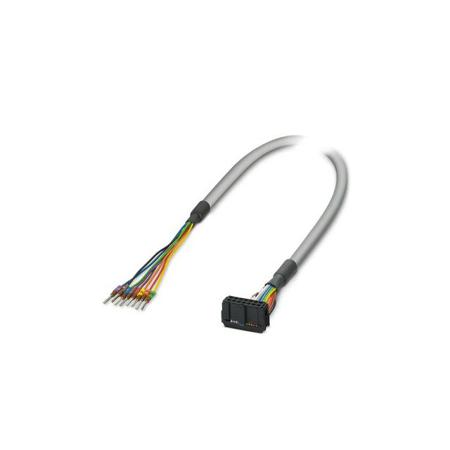 1369888 Phoenix Contact Male Pigtail to Straight Female 1 X 14 way IDC Cable, 500mm