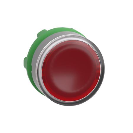 ZB5AW343C0 Schneider Electric Harmony XB5 Series Red Illuminated Spring Return Push Button Head, 22mm Cutout, IP66, IP67