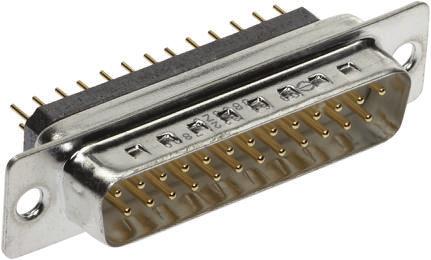09643227800 HARTING D-Sub Filter 25 Way Through Hole D-sub Connector Plug, 2.77mm Pitch