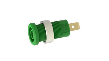 RND-350-00062 4 mm panel socket, 4.8x0.8mm, green