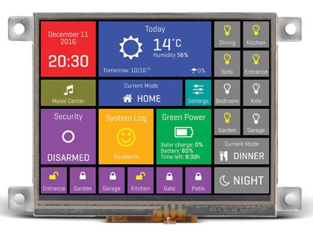 MIKROE-2276 MikroElektronika  TFT LCD Colour Display / Touch Screen, 3.5in SVGA, 240 x 320pixels