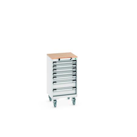 40402141-16V Bott, 7 Drawer Sheet Steel Floor Standing Storage Cabinet, 525 X 525 X 990mm