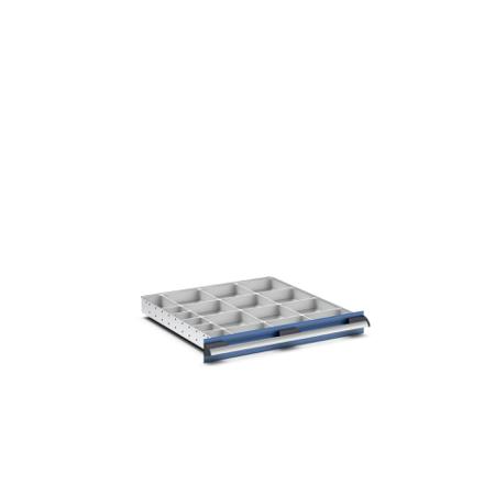 43020798 Bott Polypropylene, Recycled Plastic Storage Rack, 650mm x 650mm x 75mm, Light Grey