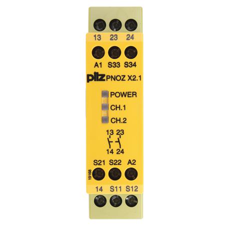 774306 Pilz PNOZ X PNOZ X2.1 Safety Relay 24V ac/dc, Dual-Channel 2 Safety Contacts