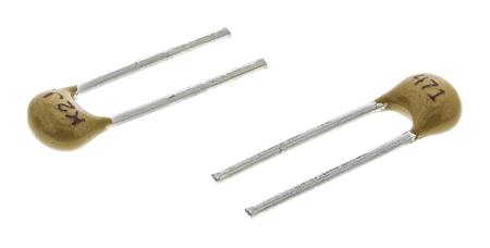 C315C471J2G5TA KEMET 470pF Multilayer Ceramic Capacitor MLCC, 200V dc V, ±5% , Through Hole