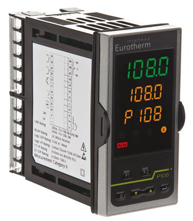P108-CC-VH-LRC-R Eurotherm P108 PID Temperature Controller, 48 x 96mm, P108/CC/VH/LRC/R, 2 Output Logic, Relay, 85 → 264 V ac Supply Voltage