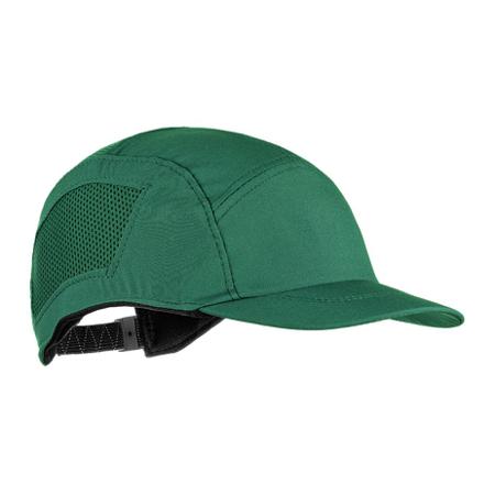 ENB00011EZ Skytec Dark Green Standard Peak Bump Cap, HDPE Protective Material