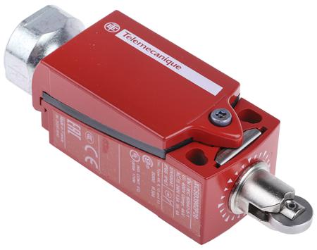 XCSD3902P20 XCSD Safety Switch with Roller Plunger Actuator, Zamak, NO/2NC