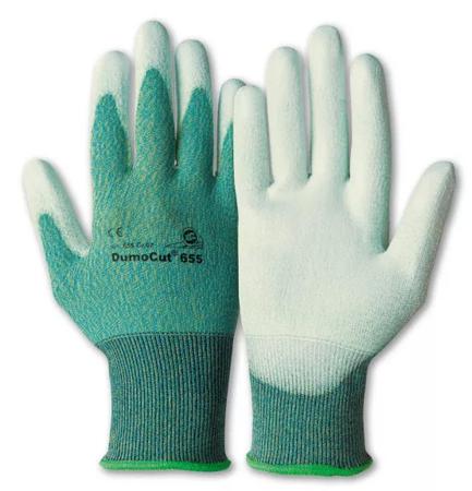 065509141E Honeywell Safety DumoCut Blue, Green, White Glass Fibre, Polyamide Cut Resistant Work Gloves, Size 9, Polyurethane