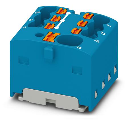1047467 Phoenix Contact Distribution Block, 7 Way, 2.5mm², 17.5A, 450 V, Blue