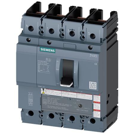 3VA5222-6GD41-2AA0 Siemens, SENTRON MCCB 4P 225A, Breaking Capacity 10 kA, Fixed Mount