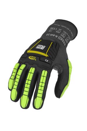 840-08VP Ansell R840 Black Nylon, Spandex Abrasion Resistant, Extra Grip Work Gloves, Size 8, Nitrile Coating