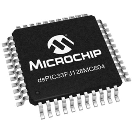 dsPIC33FJ128MC804-I-PT Microchip dsPIC33FJ128MC804-I/PT, 16bit DSP 40MHz 128 kB Flash 44-Pin TQFP