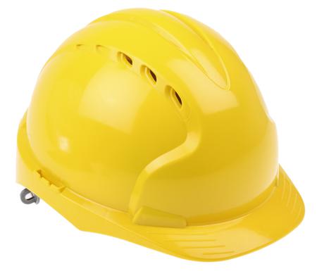 AJF030-000-200 JSP EVO2 Yellow HDPE Standard Peak Vented Hard Hat