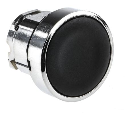 ZB4BA2 Schneider Electric Harmony XB4 Series Black Spring Return Push Button Head, 22mm Cutout, IP66, IP67, IP69, IP69K