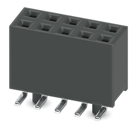 1156886 Phoenix Contact 54D/ 10-SV-1020-1-BT, FQ 2 Series Surface Mount Socket Strip, 2-Row, 2.54mm Pitch, SMD Termination
