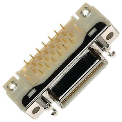 10240-55G3PC 3M MDR 102 40 Way Right Angle Through Hole D-sub Connector Socket, 1.27mm Pitch