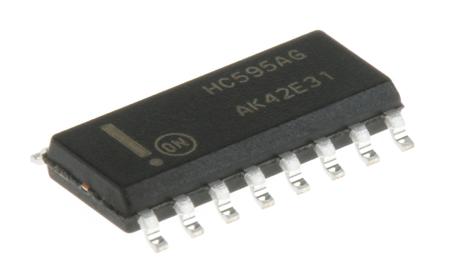 MC74HC595ADR2G onsemi  8-stage Surface Mount Shift Register HC, 16-Pin SOIC