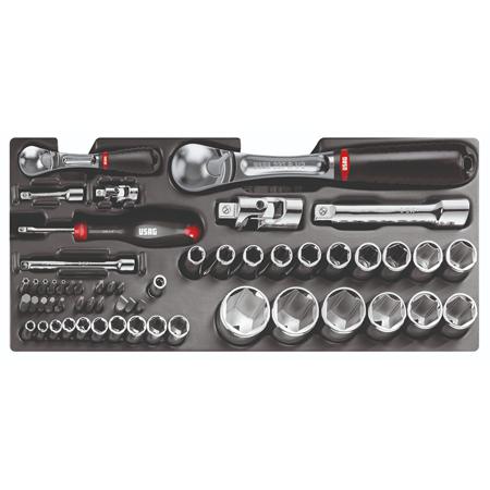 U05190840 Usag 56 Piece Automotive Tool Kit Tool Kit with Tray