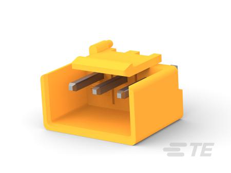 1744483-3 TE Connectivity Economy Power Series Vertical Board Mount PCB Header, 3 Contact(s), 3.96mm Pitch, 1 Row(s), Shrouded,