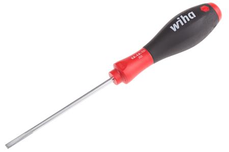 00692 Wiha Slotted  Screwdriver, 0.8 x 4 mm Tip, 100 mm Blade, 211 mm Overall