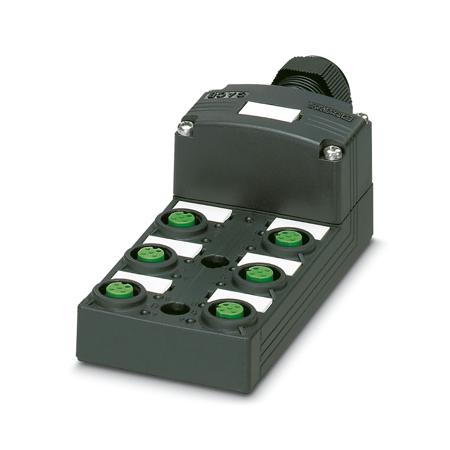1412059 Phoenix Contact SACB Series Distribution Unit, M12, 5 way, 6 port