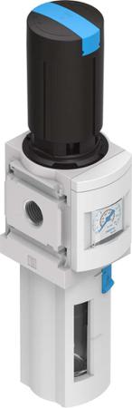 MS6-LFR-3/8-D7-ERM-AS Festo MS6-LFR Plastic Filter Regulator, 40μm, G 3/8, Manual, 10 bar, 529228