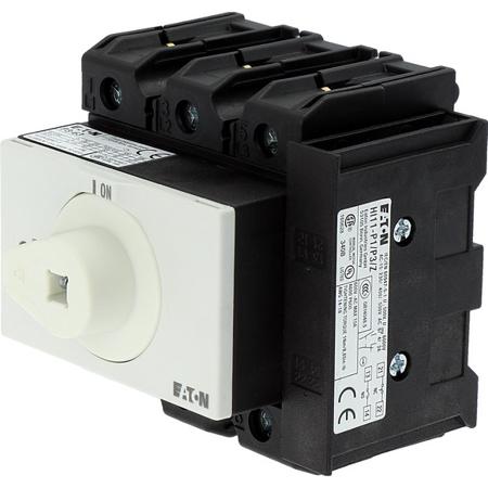 172815-P3-63-M4-K2-PG-HI11 Eaton 3 Pole Rear Panel Isolator Switch - 63A Maximum Current, 30kW Power Rating, IP65 (Front)