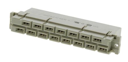 09060152813 HARTING 15 Way, Type H15 Class C1, 2 Row, Straight DIN 41612 Connector, Socket
