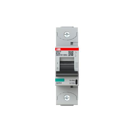 2CCG001215R0001 ABB High Performance S800N MCB, 1P Poles, 100A Curve B, 400V AC, 36 kA Breaking Capacity, MCB