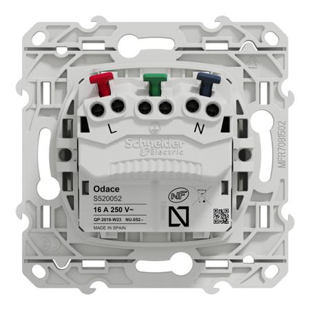 S520052 Schneider Electric White 1 Gang Plug Socket, 2 Poles, 16A, French 2P, Indoor Use