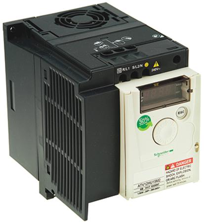 ATV12HU15M2 Schneider Electric Variable Speed Drive, 1.5 kW, 1 Phase, 230 V ac, 14.9 A, ATV 12 Series