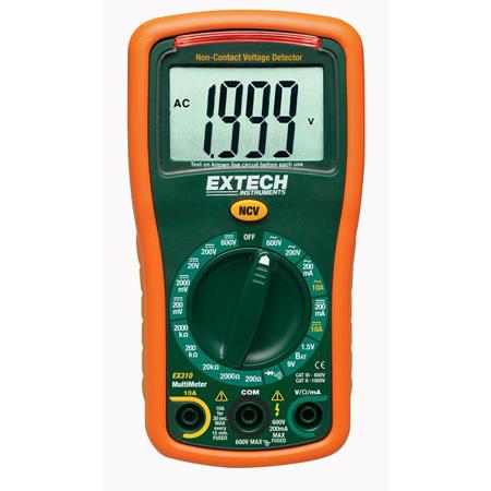 EX310 Extech  LED Multimeter, 10A ac Max, 10A dc Max, 600V ac Max