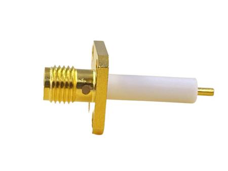 253-7065 RS PRO, jack Flange Mount SMA Connector, 50Ω, Threaded Termination, Straight Body