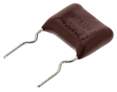 ECWF2W104JAQ Panasonic 100nF Polypropylene Capacitor PP 450V dc ±5% Tolerance Through Hole ECWF(A) Series