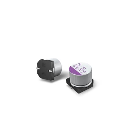 2R5SVT560M Panasonic 560μF Surface Mount Polymer Capacitor, 6.3V dc