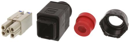 09352320423 HARTING Connector Set, 5 Way, 16A, Female, Han Push Pull, 690 V