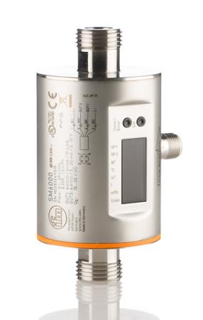 SM6000 ifm electronic Flow Controller, 0.1 → 25 L/min, PNP Output, 19 → 30 V dc, 1/2 in Pipe