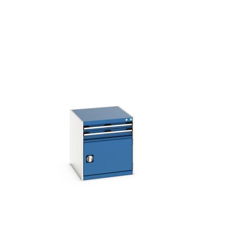 40027001-11V Bott 1 Door, 2 Drawer Sheet Steel Floor Standing Storage Cabinet, 650 X 750 X 700mm
