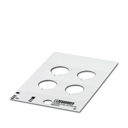 0803878 Phoenix Contact US-EML White on White Cable Labels, 10 mm Length, 45 mm Width, 47.5mm Label Length, 46mm Label Width