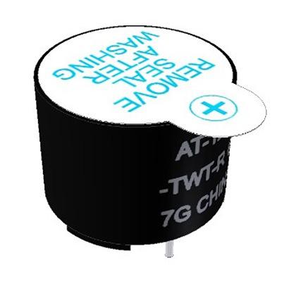 AT-1224-TWT-R PUI Audio 85dB(A) Through Hole External Magnetic Transducer, 12 x 12 x 9mm, 1V Min, 3V Max