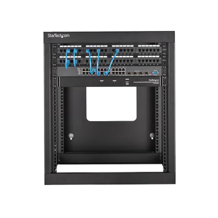 RK1219WALLOH 12U Server Rack With Steel 2-Post Frame in Black