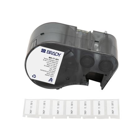 M5-17-351 Brady B-351 on Black on White Label, 25.40 mm Width