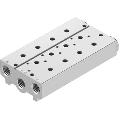 VABM-B10-25S-N38-3 Festo VABM-B10 series 3 station NPT 3/8 Manifold for use with Solenoid And Pneumatic Valve, 8026271