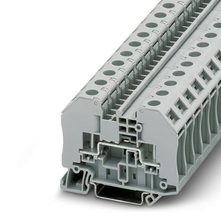 3049013 Phoenix Contact  RT 3 Clipline Series Grey, Single-Level, Bolt Termination